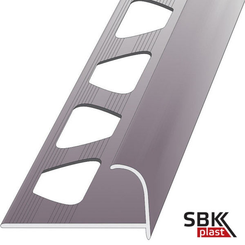 ПО-13 алюминиевый профиль для наружных углов керамической плитки 13мм